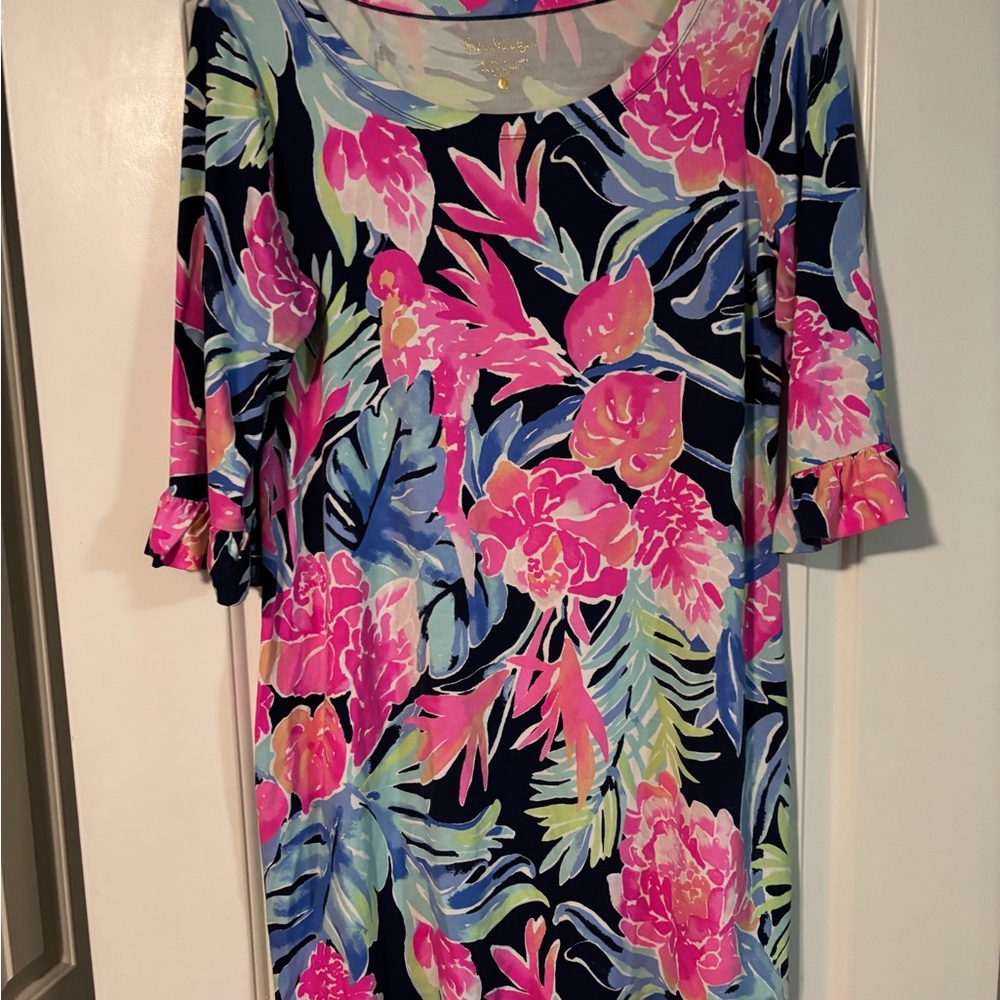 Lilly Pulitzer Sophia 3/4 ruffle sleeveMulticolor Floral Dress